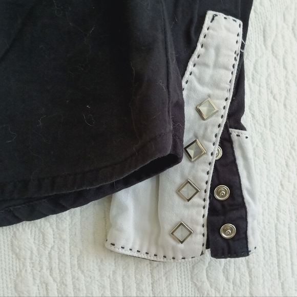 Wrangler Black Button Down Shirt Purple Floral Embroidery Western Cowgirl Rodeo - Picture 5 of 12